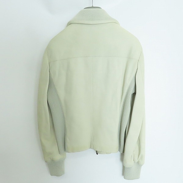実際に弊社で買取させて頂いた【JPタグ】EMPORIO ARMANI/エンポリオアルマーニ サイド/リブニット レザージャケット/46の画像 1枚目