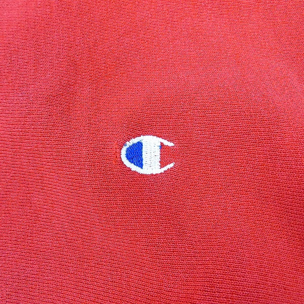 実際に弊社で買取させて頂いたChampion/チャンピオン 90's REVERSE WEAVE/リバースウィーブ プルオーバー レッド/Lの画像 4枚目