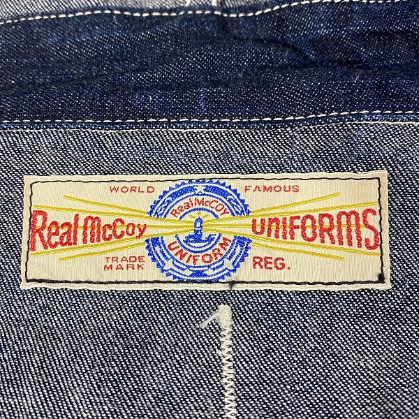 実際に弊社で買取させて頂いたTHE REAL McCOYS/リアルマッコイズ デニム フーデッド プルオーバー/Lの画像 3枚目