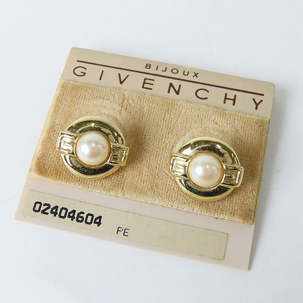 実際に弊社で買取させて頂いたGIVENCHY/ジバンシィ Simulated Pearl Gロゴ×フェイクパール ピアスの画像 6枚目