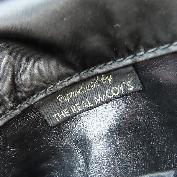 実際に弊社で買取させて頂いたBUCO/ブコ REAL McCOY'S/リアルマッコイズ J-57 HORSEHIDE/ホースハイド シングルライダースジャケット/40の画像 3枚目