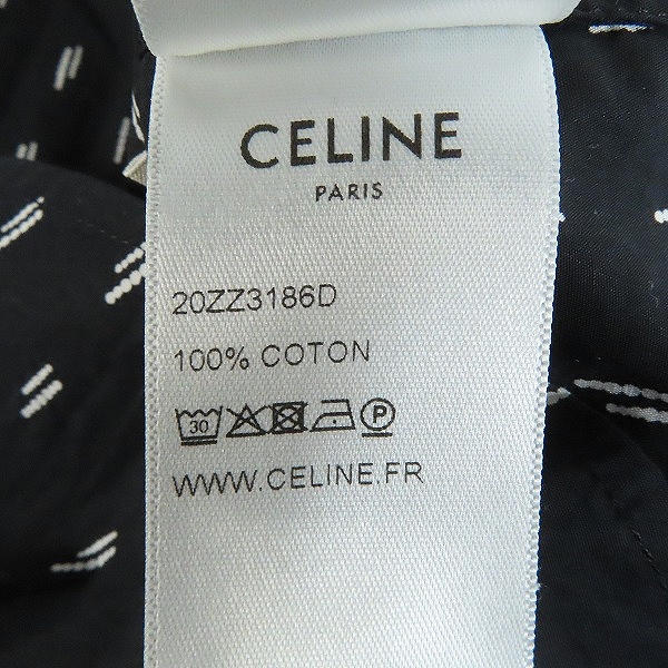 実際に弊社で買取させて頂いたCELINE/セリーヌ 19SS ダブルドットライン 総柄長袖シャツ 20ZZ3186D/38の画像 5枚目