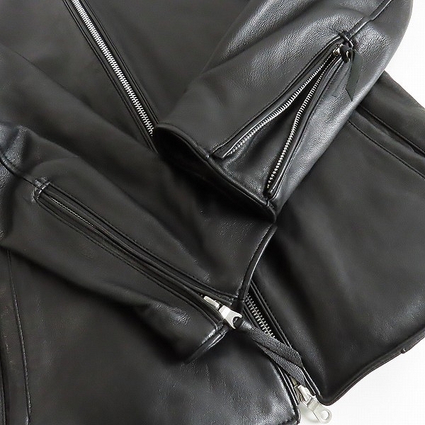 実際に弊社で買取させて頂いたnano universe/ナノユニバース 羊革 シングルライダーズジャケット NUC82LOW003SH XLの画像 5枚目