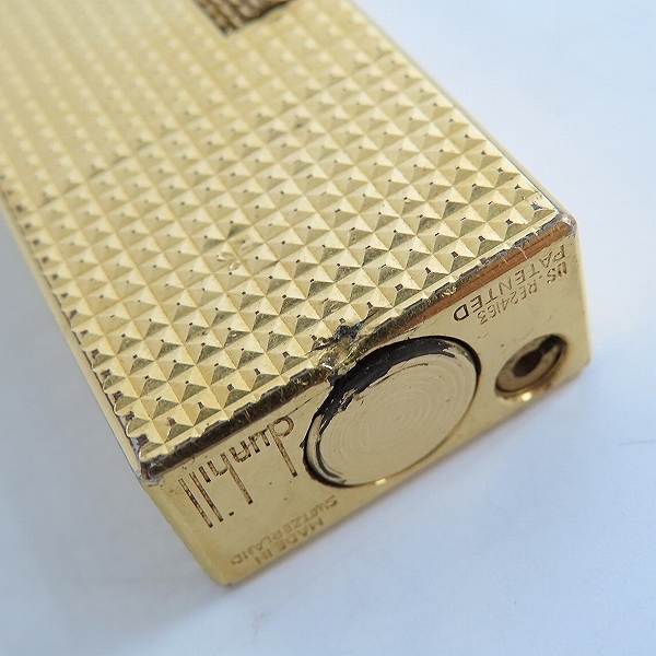 実際に弊社で買取させて頂いたdunhill/ダンヒル サイドローラー ガスライター ゴールドカラー の画像 5枚目