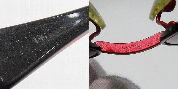 実際に弊社で買取させて頂いたalain mikli/アランミクリ ハーフリム メガネフレーム/アイウェア A0415-04の画像 5枚目