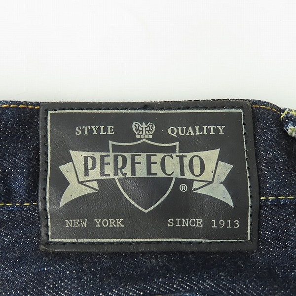 実際に弊社で買取させて頂いたSchott/ショット PERFECTO/パーフェクト 16oz. MEDIUM FIT/ミディアムフィット デニムパンツ 3136022/32の画像 6枚目