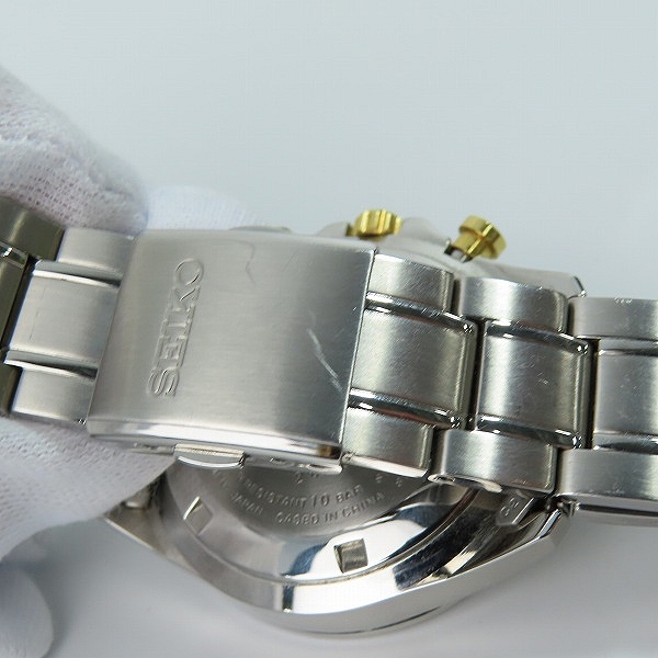 実際に弊社で買取させて頂いたSEIKO/セイコー SPIRIT/スピリット クォーツ クロノグラフ SBTR015/8T63-00D0【動作未確認】の画像 5枚目