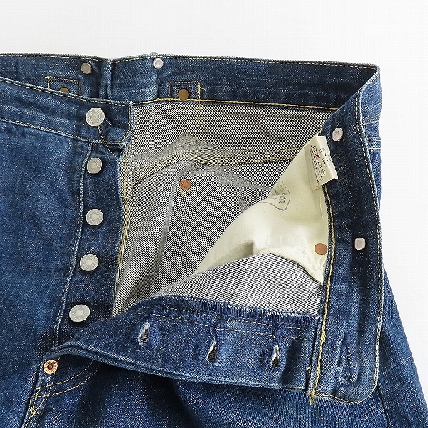 実際に弊社で買取させて頂いたLEVI'S/リーバイス S702XX 刻印J22 日本製  シンチバック ボタンフライ デニムパンツ/W36L36の画像 3枚目