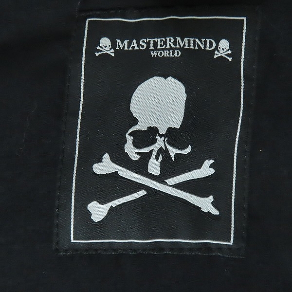 実際に弊社で買取させて頂いたMASTERMIND WORLD×VANSON/マスターマインド×バンソン 17AW 背面スカル ロゴ プリント ライダース MWVP17-BL001-1/XXLの画像 5枚目
