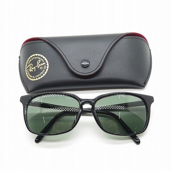 実際に弊社で買取させて頂いたRay-Ban/レイバン B&L/ボシュロム社製 ウェリントン サングラス/アイウェア メガネ ブラック  W1943の画像 9枚目