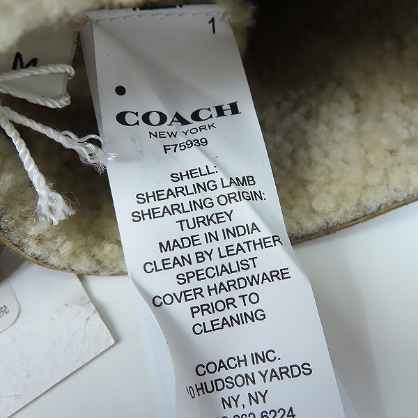実際に弊社で買取させて頂いた【未使用】COACH/コーチ ムートン手袋/F75939/Mの画像 5枚目