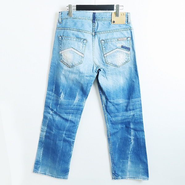実際に弊社で買取させて頂いた【JPタグ】ARMANI EXCHANGE/アルマーニエクスチェンジ ダメージ加工 デニムパンツ/30の画像 1枚目