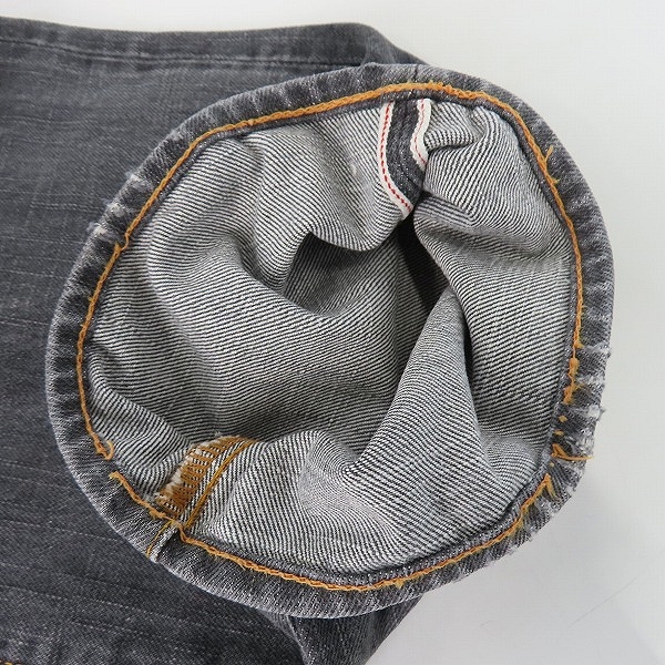 実際に弊社で買取させて頂いたEVISU/エヴィス パンダペイント デニムパンツ 32×34の画像 6枚目