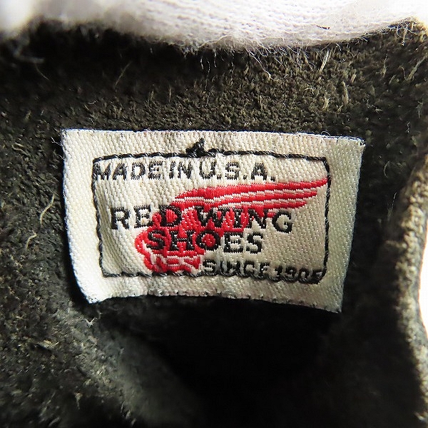 実際に弊社で買取させて頂いたRED WING/レッドウィング 刺繍羽タグ アイリッシュセッターブーツ ブラック/7.5Eの画像 6枚目