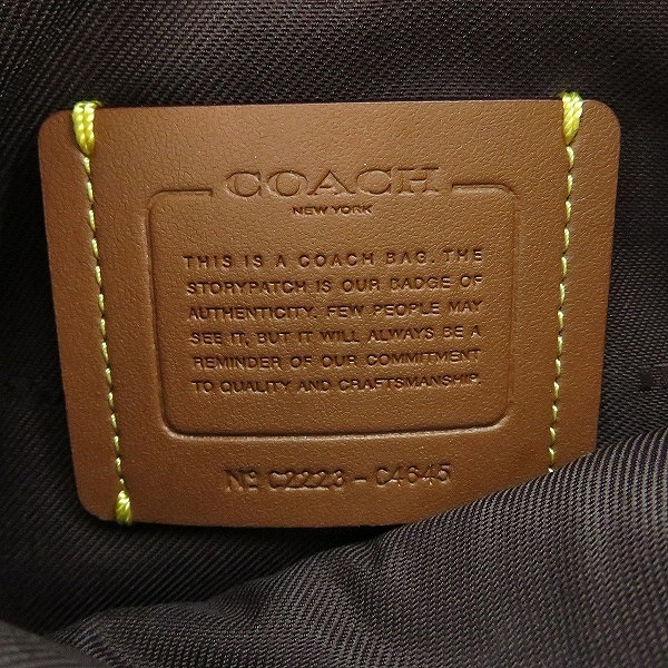 実際に弊社で買取させて頂いたCOACH/コーチ C4645 2WAY ハンドバッグ レザー レディースの画像 5枚目