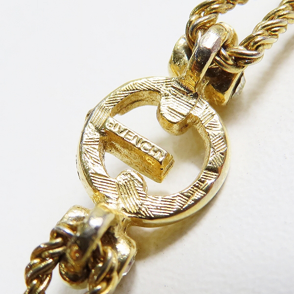 実際に弊社で買取させて頂いたGIVENCHY/ジバンシィ Gロゴ ラインストーン ツイストチェーン ブレスレットの画像 3枚目
