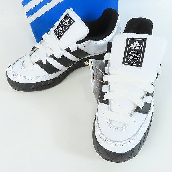 実際に弊社で買取させて頂いた【未使用】atmos×adidas/アトモス×アディダス Adimatic "White/Black"/アディマティック "ホワイト/ブラック" ID7717/28