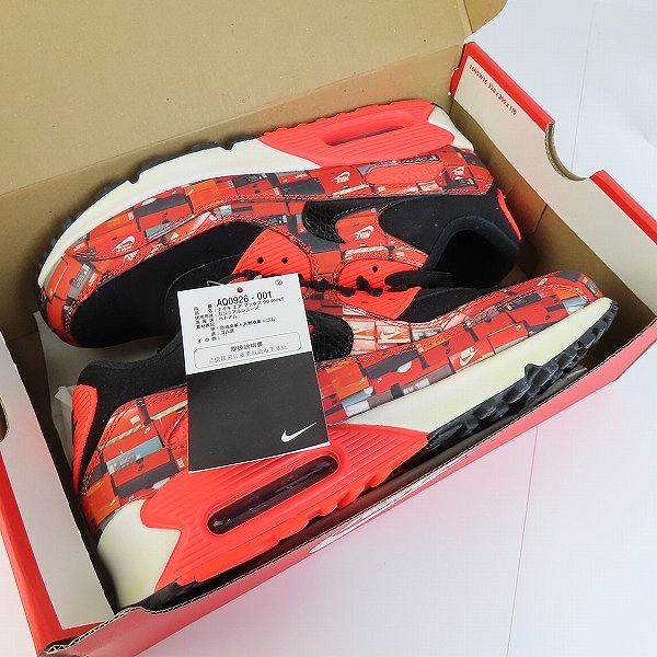 実際に弊社で買取させて頂いた NIKE×atmos/ナイキ×アトモス AIR MAX 90 PRNT エアマックス90 AQ0926-001 26.5の画像 8枚目