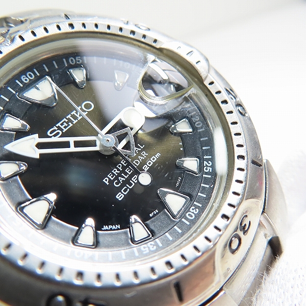 実際に弊社で買取させて頂いたSEIKO/セイコー PERPETUAL CALENDAR/パーペチュアルカレンダー 腕時計/ウォッチ 8F35-0020【動作未確認】の画像 7枚目