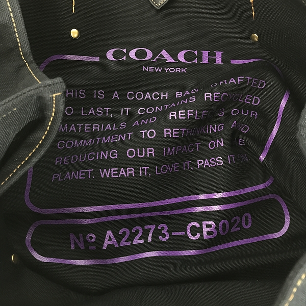 実際に弊社で買取させて頂いたCOACH/コーチ リサイクルキャンバス バニートートバッグの画像 5枚目