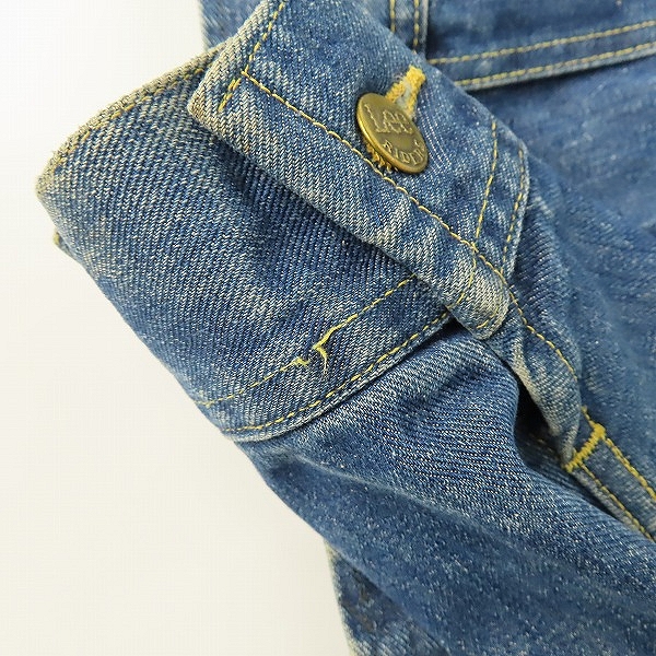 実際に弊社で買取させて頂いたLEE/リー 70S/70年代/四角黒タグ/M.R.表記 101-J ヴィンテージ/ビンテージ デニムジャケット/40の画像 5枚目