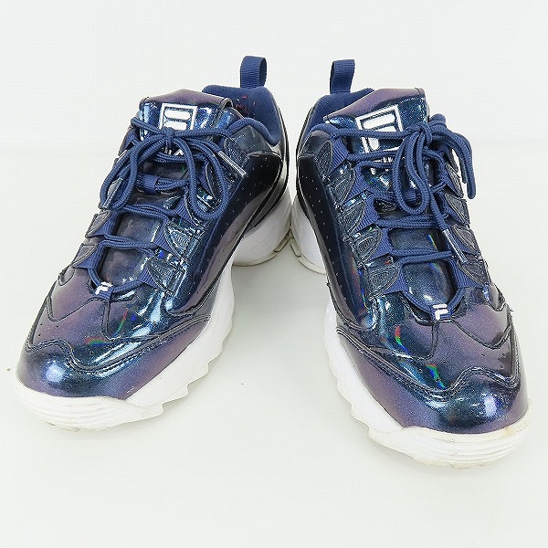 実際に弊社で買取させて頂いたFILA/フィラ Mujer Disruptor/ディスラプター エナメル 厚底スニーカー 5XM00805-421/25