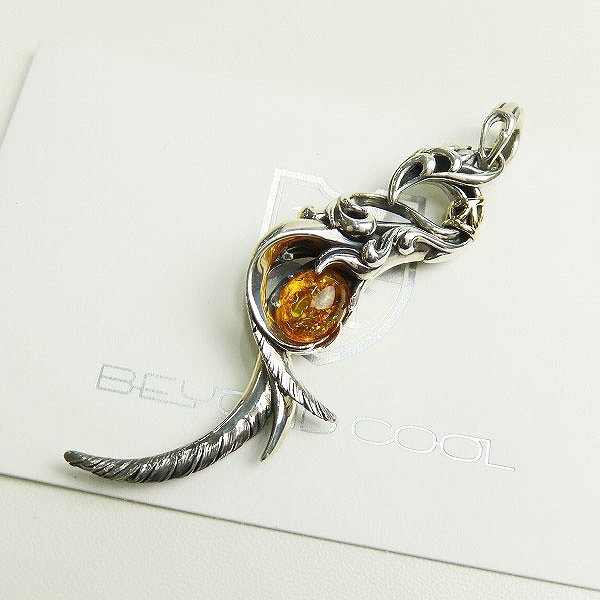 実際に弊社で買取させて頂いた【ギャラ付き】Bloody Mary/ブラッディマリー K18付き 火食い鳥/ヒクイドリ ペンダントトップ wアンバー