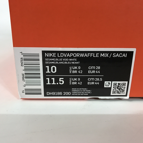 実際に弊社で買取させて頂いた【未使用】NIKE×sacai×Jean Paul Gaultier/ナイキ×サカイ×ジャンポールゴルチエ LDVAPORWAFFLE DH9186-200/28の画像 9枚目