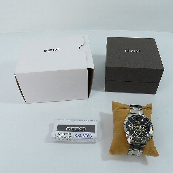 実際に弊社で買取させて頂いたSEIKO/セイコー SPIRIT/スピリット クォーツ クロノグラフ SBTR015/8T63-00D0【動作未確認】の画像 7枚目