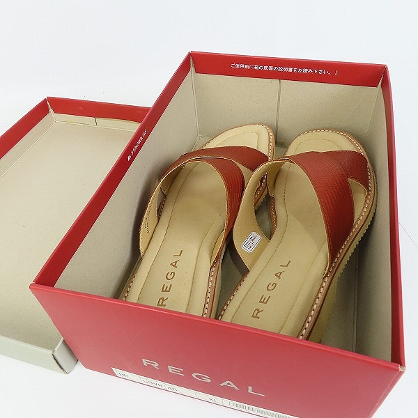 実際に弊社で買取させて頂いたREGAL/リーガル レザー ミュール サンダル 59VR/XLの画像 6枚目