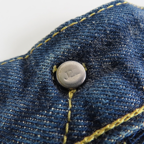 実際に弊社で買取させて頂いたLEVI'S/リーバイス S702XX 刻印J22 日本製  シンチバック ボタンフライ デニムパンツ/W36L36の画像 4枚目