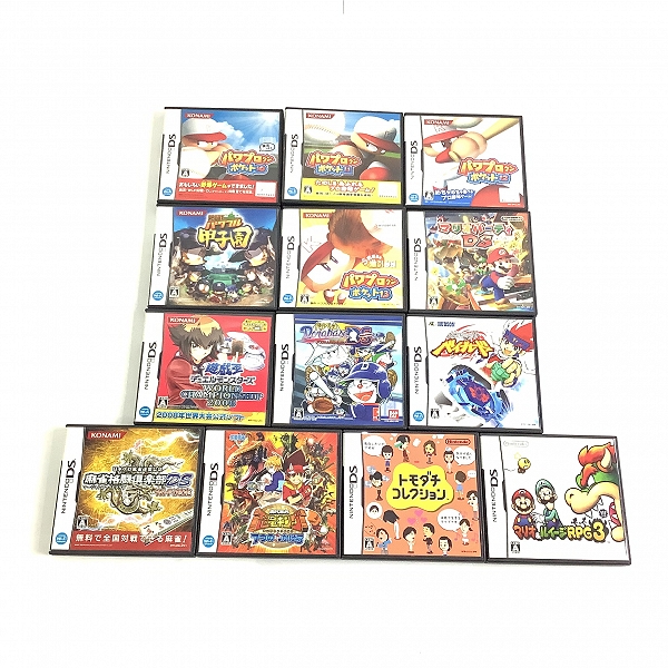 実際に弊社で買取させて頂いた【おまとめ】ニンテンドーDSソフト パワプロクンポケット/マリオパーティDS/ベイブレード/ドラベース 他