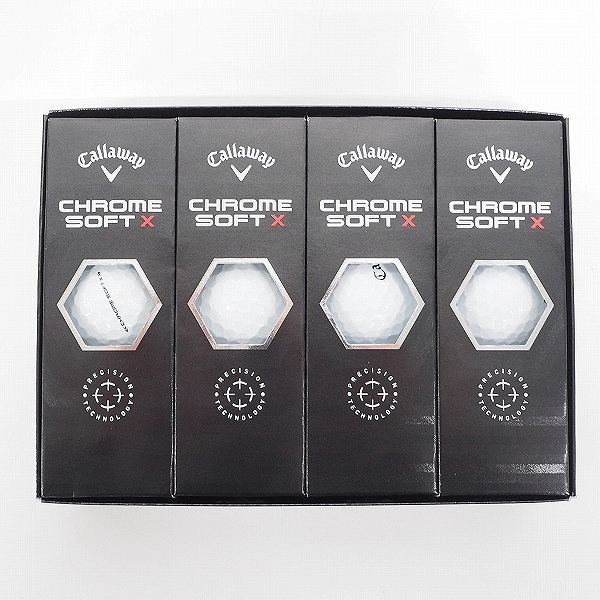 実際に弊社で買取させて頂いた【未使用】Callaway/キャロウェイ CHROME SOFT X ゴルフボール ホワイト 1ダース