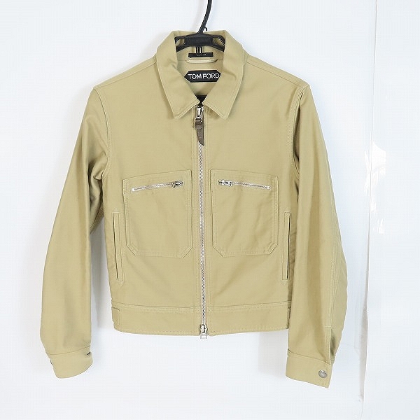 実際に弊社で買取させて頂いたTOM FORD/トムフォード コットン ジップアップ ブルゾン ベージュ BW028-TF0301/46