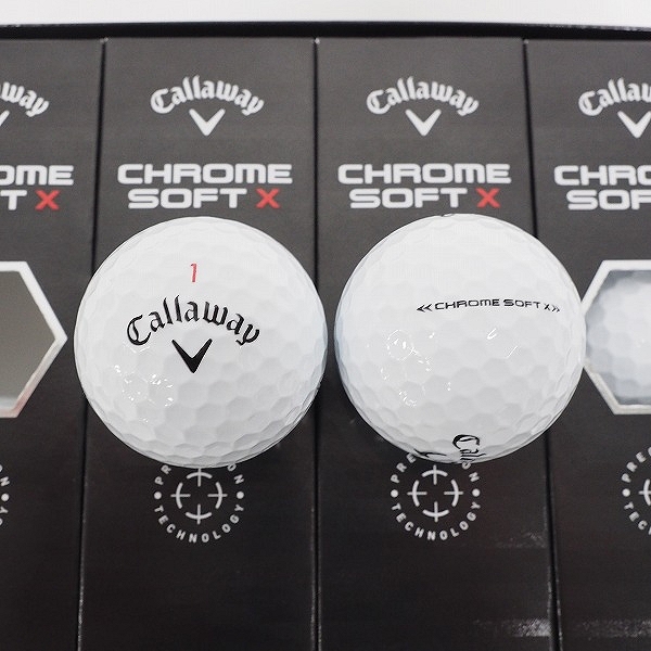 実際に弊社で買取させて頂いた【未使用】Callaway/キャロウェイ CHROME SOFT X ゴルフボール ホワイト 1ダースの画像 1枚目