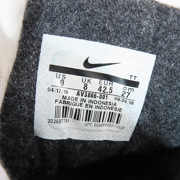 実際に弊社で買取させて頂いたNIKE×CARHARTT/ナイキ×カーハート AIR MAX 95 エアマックス95 スニーカー AV3866-001 /27の画像 5枚目