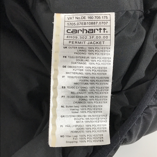 実際に弊社で買取させて頂いたCarhartt/カーハート PERMIT/パーミット ジャケット/Sの画像 3枚目