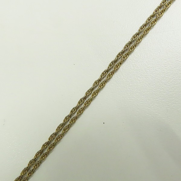 実際に弊社で買取させて頂いたGIVENCHY/ジバンシィ リボン 4Gロゴ ネックレス ゴールドの画像 4枚目