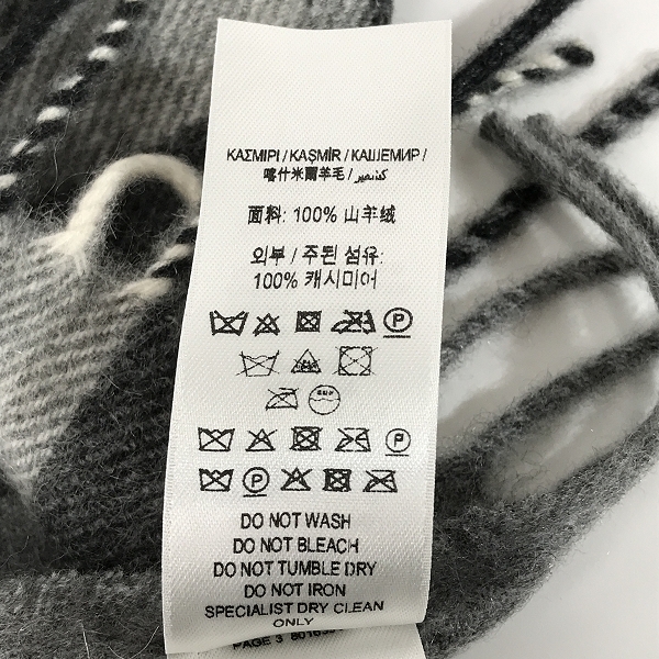 実際に弊社で買取させて頂いた【JPタグ】BURBERRY/バーバリー ジャイアントチェック柄 カシミア100％ マフラー 8016395 71Qの画像 4枚目
