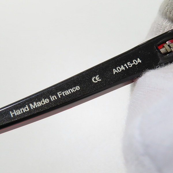 実際に弊社で買取させて頂いたalain mikli/アランミクリ ハーフリム メガネフレーム/アイウェア A0415-04の画像 7枚目