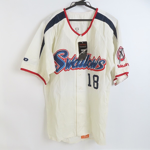 実際に弊社で買取させて頂いたデサント×ビームス 東京ヤクルトスワローズ 2006 ホーム レプリカユニフォーム #18藤井 DYS-0601/FREE