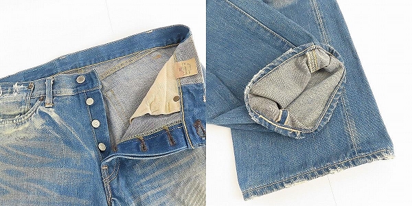 実際に弊社で買取させて頂いたLevi's/リーバイス 501XX 66復刻 リジッドデニム 66501/34の画像 2枚目