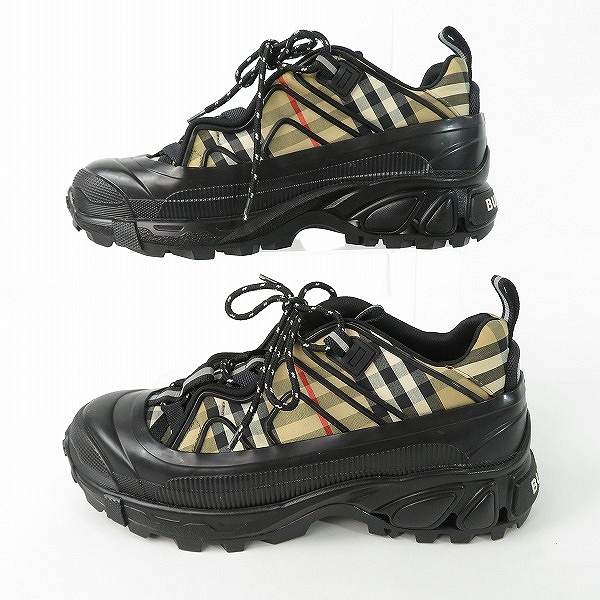実際に弊社で買取させて頂いたBURBERRY/バーバリー ARTHUR CHECK SNEAKER/アーサーチェックスニーカー/40の画像 3枚目