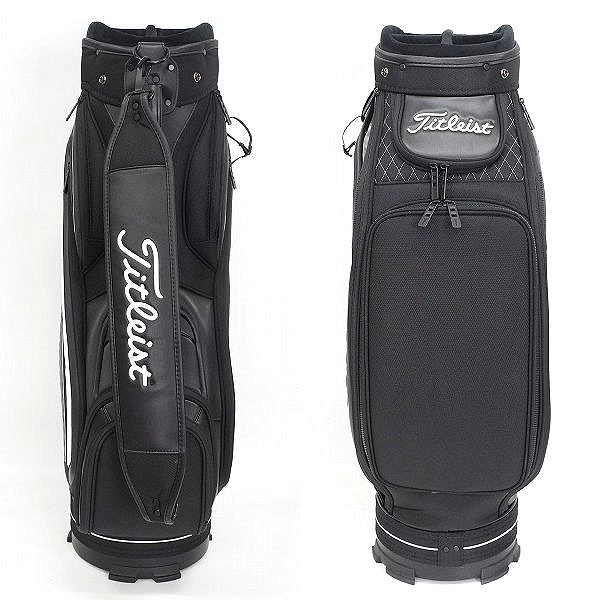 実際に弊社で買取させて頂いたTitleist/タイトリスト TB20SF4 9.5型 6分割ミッドサイズ キャディバッグ ブラックｘホワイトの画像 2枚目