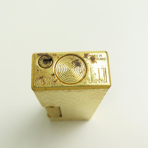 実際に弊社で買取させて頂いたdunhill/ダンヒル サイドローラー 総柄 ゴールドカラー ガスライターの画像 4枚目