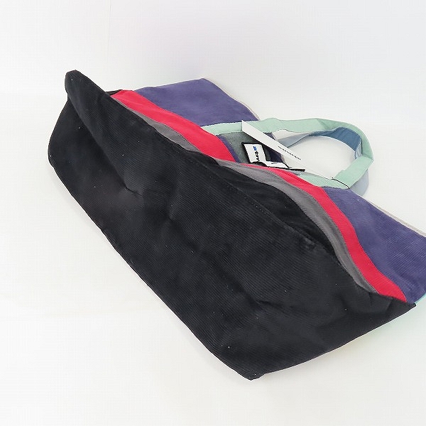 実際に弊社で買取させて頂いた【未使用】atmos/アトモス 20SS ショーン ウェザースプーン マルチカラー コーデュロイ トートバッグの画像 2枚目