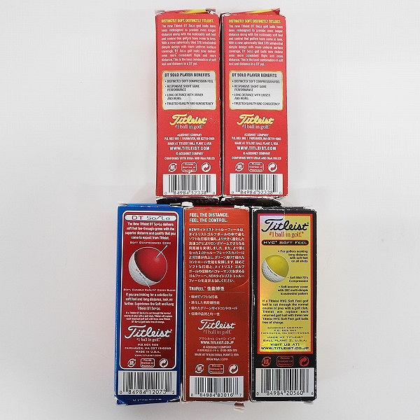 実際に弊社で買取させて頂いた 【未使用/オウンネーム含む】Titleist/タイトリスト DT SOLO,TRU FEEL,SOFT FEEL 他 5スリーブ/15個の画像 5枚目