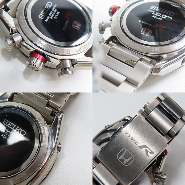 実際に弊社で買取させて頂いたSEIKO/セイコー ASTRON/アストロン  HONDA シビック タイプR 300本限定 アナログ腕時計 8B92-0BC0/SBXY045の画像 6枚目