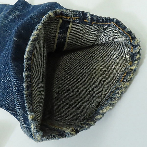 実際に弊社で買取させて頂いたLevis/リーバイス 501 ヴィンテージ 刻印16 ビッグE ボタンフライ デニムパンツの画像 4枚目