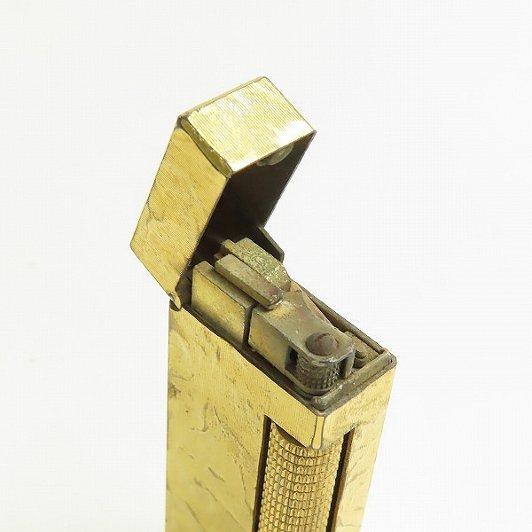 実際に弊社で買取させて頂いたdunhill/ダンヒル サイドローラー ガスライター ゴールドカラーの画像 6枚目